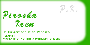 piroska kren business card